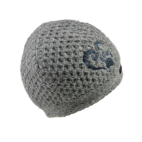 Kurze Beanie Mütze aus Wolle mit Pfote&Herz Stickerei, perfekt für Hundeliebhaber