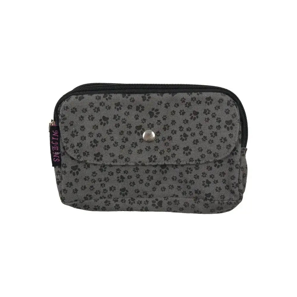 Graue Gassitasche Arizona mit Pfotendruck, hochwertige Verarbeitung, Leckerli-Tasche Arizona