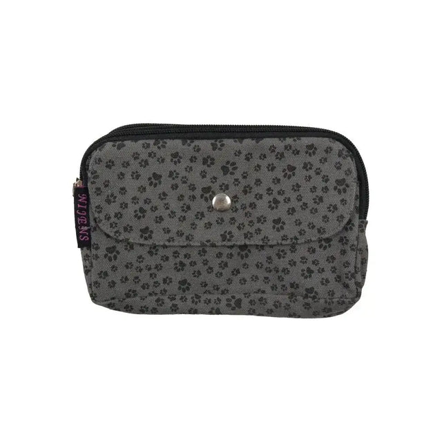 Graue Gassitasche Arizona mit Pfotendruck, hochwertige Verarbeitung, Leckerli-Tasche Arizona