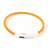 Orange LED Hundehalsband mit weißer Steuereinheit und reflektierendem Flash Ring