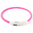 Pink LED Hundehalsband mit On/Off-Schalter, reflektierender Flash Ring für mehr Sicherheit