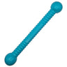 Turquoise moby dog stick aus robustem plastik mit texturierter segmentierter struktur und abgerundeten kugelenden für deinen hund