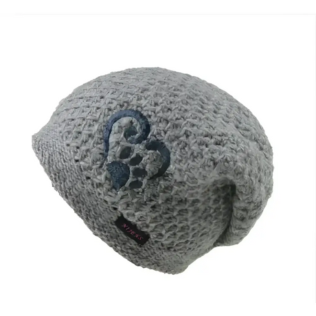 Nijens Long Beanie mit Pfotenstickerei Grau für gemütliche Spaziergänge