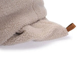 Kuschelsack 4-in-1 Kuschelhöhle für Hunde in beigem Teddy-Material, handgefertigt und pflegeleicht