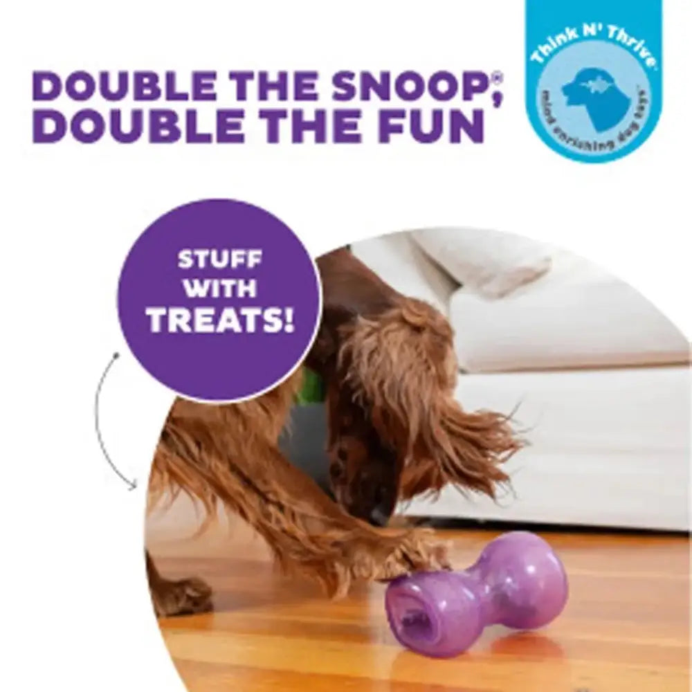 Bunter Hundespielzeug Outward Hound Double Snoop Lila mit Leckerli-Dispensing-Funktion