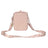 Hübsche hellrosa Crossbody Snack Bag für Hunde mit verstellbarem Gurt, perfekt für unterwegs