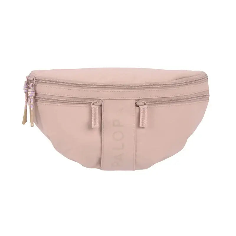 Pale pink Bum Bag Emma mit zwei Reißverschlüssen und dekorativem Zipperzug, perfekt als Hundespielzeug Tasche