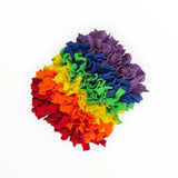 Rainbow farbiger Schnüffelteppich für Hunde, schweiz gefertigt, fördert hund geistig