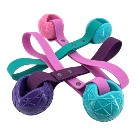 Moby Ball mit Hexa Biothane Wurfschlaufe