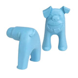Lightblauer plastik hundespielzeug mit lächelndem gesicht und floppy ohren für west paw toppl stopper zum befüllen